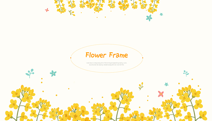 PSD 식물 디자인 꽃 예술 컬러 백그라운드 패턴 일러스트 자연 프레임 그래픽 장식 노란색 봄 크기 심플 조화 비율 뷰티풀 국내일러스트 계절 무늬 생태계 파일형식