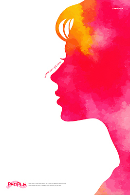 모양 PSD 디자인 여자 감정 실루엣 얼굴 예술 분홍색 컬러 백그라운드 일러스트 사람 옆모습 주황색 표현 화려 그림 창작 국내일러스트 뷰포인트 컨셉 촬영기법 신체부위 파일형식