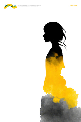 모양 PSD 디자인 여자 감정 실루엣 예술 컬러 백그라운드 일러스트 수채화 검은색 주황색 매력적 흰색 표현 그림 작품 창의성 스타일 국내일러스트 컨셉 촬영기법 미술 사람 파일형식