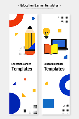 도형 템플릿 디자인 배너 배너템플릿 교육 컬러 전구 커뮤니케이션 그래픽 책 노트북 학습 연필 자료 언론 AI파일 학용품 전자제품 필기구 파일형식 벡터