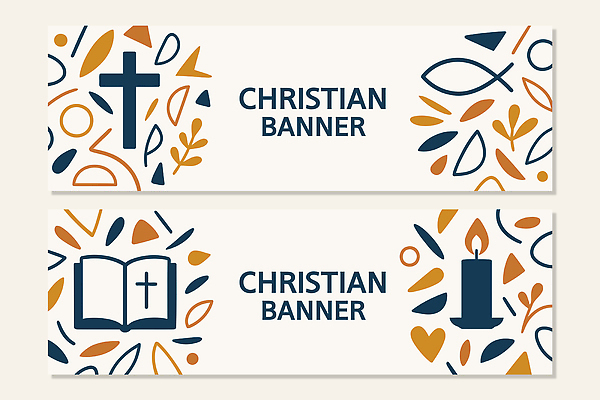 템플릿 기호 디자인 배너 배너템플릿 기독교 종교 문화 선 컬러 백그라운드 십자가 초 그래픽 장식 성경 메시지 만화 예배 AI파일 문자 종교용품 파일형식 벡터