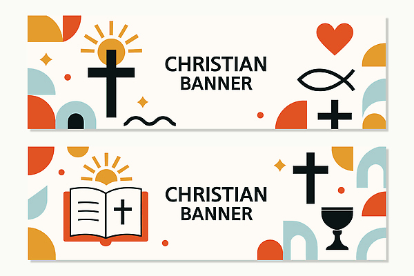 템플릿 디자인 배너 배너템플릿 기독교 종교 컬러 십자가 잔 기념 어류 이벤트 그래픽 성경 메시지 전시회 심볼 예배 커뮤니티 AI파일 식기 종교용품 수중동물 전시 파일형식 벡터