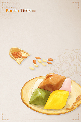 PSD 전통 그릇 접시 한식 음식 컬러 일러스트 재료 디저트 떡 한국 달콤 송편 아몬드 레시피 먹거리 간편조리식품 국내일러스트 식기 아시아 견과류 맛 파일형식