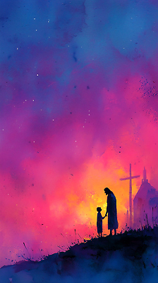 JPG 손 실루엣 어린이 컬러 백그라운드 십자가 일러스트 자연 하늘 사람 풍경 건물 빛 일몰 사막 잡기 시간 예수 저녁 공동체 국내일러스트 AI일러스트 AI콘텐츠 건축물 모션 촬영기법 신체부위 노을 신_종교 야간 생태계 파일형식