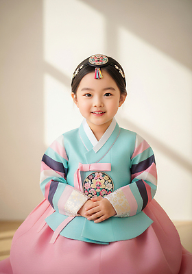 JPG 편집이미지 전통 손 옷 문화 어린이 컬러 포즈 휴식 조명 새해 표정 미소 소녀 방 한복 의료성형뷰티 편집실사 AI인물포토 AI콘텐츠 한국전통 여자 컨셉 사람 신체부위 전통의상 CG 파일형식 AI포토