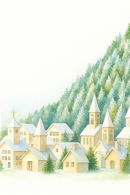 주간 식물 건축물 계절 컨셉 종교건축 날씨 건물 생태계 파일형식 마을 겨울 주택 교회 숲 나무 산 풍경 눈덮임 자연 아침 고요 기온 일러스트 국내일러스트 JPG