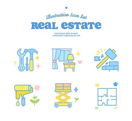 생활용품 카트 공구 재산 파일형식 벡터 부동산 도구 수리 장비 청소 건축 가구 창문 조명 망치 페인트 수레 파이프 바닥 AI파일 일러스트 국내일러스트