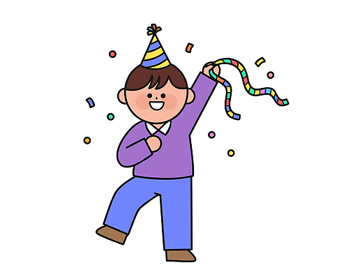 어린이 컬러 일러스트 가족 모션 놀이 웃음 이벤트 장식 친구 파티 축제 기쁨 축하 생일 생일케이크 즐거움 테이프 국내일러스트 AI파일 기념일 감정 컨셉 관계 문구용품 표정 사람 케이크 파일형식 벡터