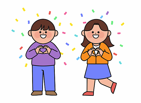 캐릭터 손 행복 어린이 백그라운드 일러스트 모션 놀이 함께함 사랑 웃음 친구 귀여움 기쁨 하트 생일 즐거움 장면 색종이 국내일러스트 AI파일 모양 기념일 감정 종이 컨셉 관계 표정 사람 신체부위 파일형식 벡터