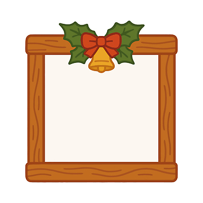 나무 디자인 계절 리본 문화 예술 컬러 액자 크리스마스 일러스트 프레임 선물 목재 장식 축제 종 휴일 테두리 주위 창작 홀리데이 국내일러스트 AI파일 식물 기념일 재료 휴가 파일형식 벡터