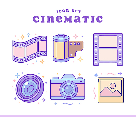 디자인 예술 컬러 일러스트 그래픽 세트 카메라 디지털 촬영 장비 필름 영화 롤 언론 영상 창작 콘택트렌즈 국내일러스트 AI파일 문화예술 전자제품 파일형식 벡터