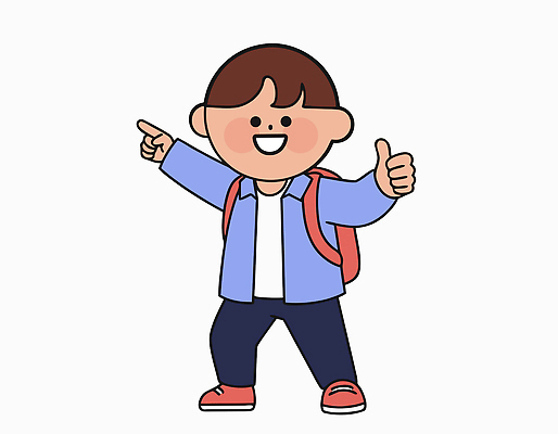 학생 교육 행복 감정 어린이 가방 일러스트 손가락 모션 놀이 웃음 친구 공간 가리킴 표현 즐거움 그림 따봉 소통 관심 국내일러스트 AI파일 손 잡화 컨셉 관계 표정 사람 손짓 최고 파일형식 벡터