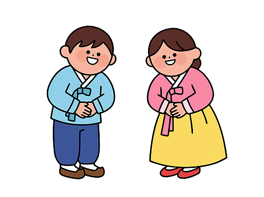 한국전통 전통 여자 기념일 남자 감정 아시아 어린이 컨셉 관계 표정 사람 예절 전통의상 파일형식 벡터 한복 소년 소녀 인사 한국 웃음 문화 옷 만남 기쁨 컬러 모션 친구 가족 명절 이벤트 일러스트 국내일러스트 AI파일 새해