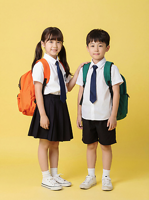 JPG 편집이미지 교복 어린이 백그라운드 가방 학교 남매 소녀 소년 초록색 친구 학습 노란색 주황색 유치원 준비 의료성형뷰티 편집실사 잡화 옷 여자 교육 남자 컬러 가족 관계 사람 CG 파일형식