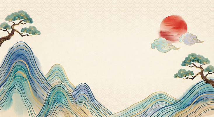 자연요소 식물 전통 기념일 아시아 노을 동양화 생태계 파일형식 산 나무 태양 하늘 풍경 자연 컬러 조화 한국 일몰 예술 수채화 지평선 일러스트 국내일러스트 JPG 일출 산수화 명절 새해
