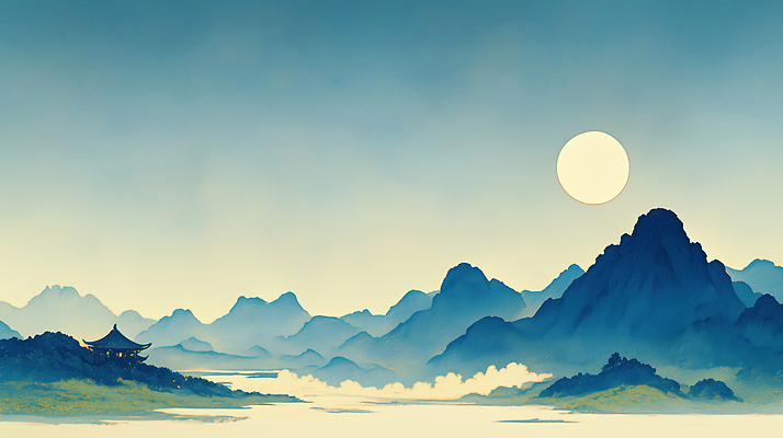 JPG 나무 명절 호수 백그라운드 일러스트 자연 하늘 아침 새해 산 풍경 물 태양 일출 고요 일몰 숲 멀리 경관 산맥 국내일러스트 주간 자연요소 식물 전통 기념일 노을 생태계 파일형식