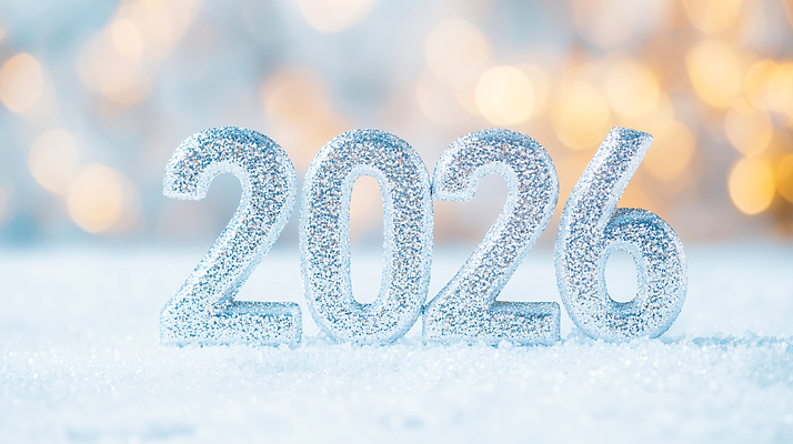 JPG 편집이미지 겨울 촛불 조명 새해 장식 빛 반짝임 숫자 축제 흰색 눈 연말 2026년 이미지편집 병오년 자연요소 문자 계절 컬러 초 모션 날씨 연도 파일형식