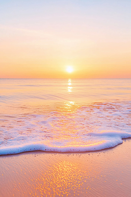 JPG 편집이미지 물결 파도 바다 컬러 자연 하늘 아침 새해 풍경 해변 물 햇빛 태양 일출 수평선 편집실사 AI포토 AI콘텐츠 주간 자연요소 노을 CG 생태계 파일형식