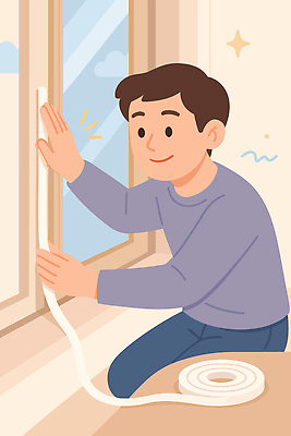 손 남자 감정 스티커 겨울 일러스트 창문 실내 생활 인테리어 방 도구 작업 난방기 집중 창고 준비 안전수칙 난방 창밖 DIY 꾸미기 붙이기 손재주 주거공간 국내일러스트 AI파일 디자인 계절 컨셉 모션 안전 사람 취미 내부 신체부위 공간 난방용품 파일형식 벡터