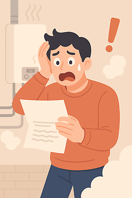 남자 종이 가사 겨울 일러스트 표정 경고 주방 얼음 놀람 난방기 청소 고장 고민 걱정 안전수칙 난방 문제 소음 해결 국내일러스트 AI파일 자연요소 계절 감정 안전 사람 소리 난방용품 파일형식 벡터
