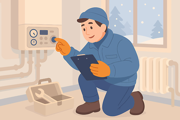 손 겨울 일러스트 버튼 주택 작업복 상자 방 도구 작업 기술자 난방기 서비스 파이프 안전수칙 난방 온도 점검 국내일러스트 AI파일 직업 옷 계절 안전 건물 신체부위 난방용품 파일형식 벡터