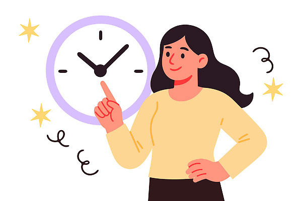라이프스타일 여자 별 시계 백그라운드 일러스트 비즈니스 손가락 모션 장식 가리킴 시간 집중 즐거움 확인 그림 소통 순간 의사소통 이해 국내일러스트 AI파일 자연요소 손 감정 컨셉 사람 손짓 생활 파일형식 벡터
