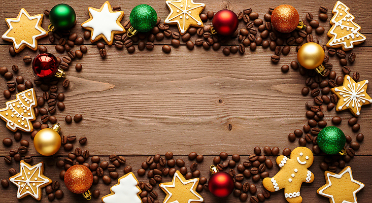 자연요소 식물 기념일 커피 음료 컬러 컨셉 채소 디저트 상점 맛 CG 파일형식 크리스마스 쿠키 원두 장식 빵집 별 나무 생강 음식 대칭 갈색 달콤 함께함 편집이미지 JPG 편집실사