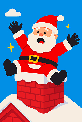 계절 기념일 감정 컨셉 크리스마스 관계 표정 사람 이벤트 파일형식 벡터 산타클로스 굴뚝 겨울 놀람 축제 장식 기쁨 선물 하늘 아기 착용 축하 가정 분위기 가족 국내일러스트 일러스트 AI파일