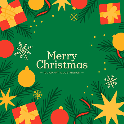 자연요소 나무 계절 기념일 감정 컬러 눈_날씨 이벤트 공휴일 파일형식 벡터 크리스마스 장식 선물 백그라운드 초록색 눈송이 빨간색 노란색 별 리본 나뭇가지 축제 겨울 연휴 기쁨 디자인 모양 국내일러스트 일러스트 AI파일 프레임