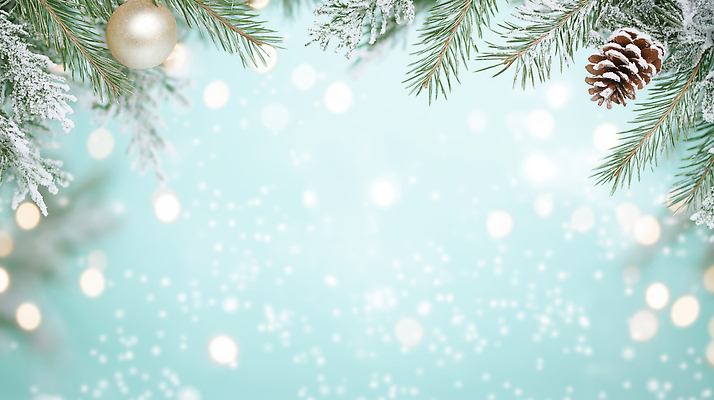 나무 식물 계절 기념일 컬러 크리스마스장식 채소 눈_날씨 장식 CG 생태계 파일형식 겨울 눈송이 백그라운드 파란색 가지 크리스마스 소나무 방울 자연 잔디 편집실사 JPG 편집이미지 오너먼트 보케