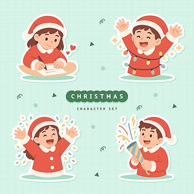 캐릭터 모자_잡화 기념일 감정 크리스마스 표정 사람 이벤트 신체부위 파일형식 벡터 어린이 모션 편지 손 기쁨 세트 즐거움 축제 놀이 웃음 소리 장식 산타모자 시간 일러캐릭터 AI파일 일러스트