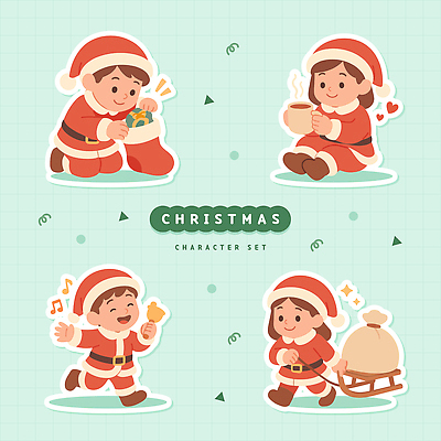 캐릭터 계절 기념일 감정 관계 문화예술 디저트 표정 사람 파일형식 벡터 크리스마스 모션 사탕 음료 썰매 기쁨 즐거움 어린이 축제 선물 장식 웃음 음악 겨울 마법 행복 사랑 가족 친구 일러캐릭터 AI파일 일러스트