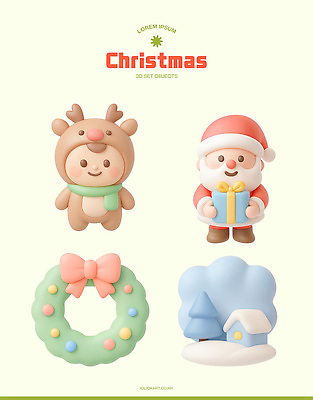 계절 기념일 꽃 크리스마스 사슴 건물 3D 파일형식 루돌프 산타클로스 선물 화환 주택 디자인 캐릭터 장식 핸드메이드 컬러 PSD 편집3D 편집이미지 이벤트 겨울