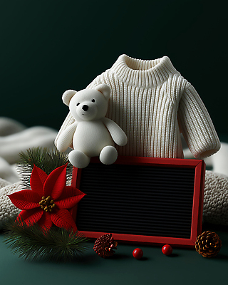 식물 계절 기념일 꽃 인형 컬러 가구 상의 초 3D 파일형식 크리스마스 탁자 스웨터 곰인형 장식 촛불 빨간색 꽃잎 나무 겨울 아이템 오브젝트 포인세티아 JPG 편집3D 편집이미지