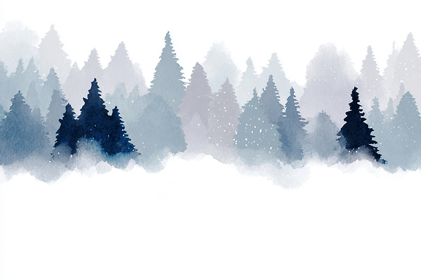 JPG 나무 계절 컬러 겨울 일러스트 자연 하늘 수채화 풍경 생활 햇빛 소나무 숲 그림 멀리 자작나무 국내일러스트 식물 태양 생태계 파일형식