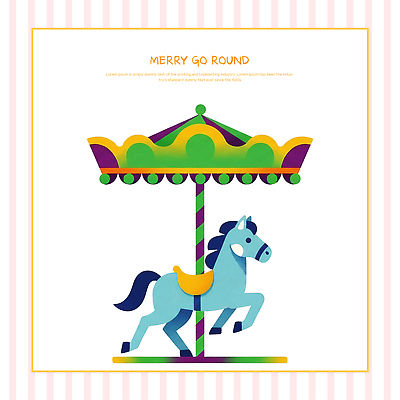 PSD 디자인 공원 어린이 컬러 일러스트 놀이 풍경 축제 놀이공원 기둥 말_동물 스윙 놀이기구 놀이터 승차 즐거움 그림 회전목마 국내일러스트 공공시설 건축 감정 포즈 포유류 모션 사람 테마파크 파일형식