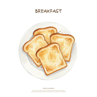 PSD 접시 음식 빵 일러스트 식탁 아침 요리 주방 식사 빵집 아침식사 자르기 굽기 토스트 먹거리 국내일러스트 주간 식기 모션 탁자 상점 구이 파일형식