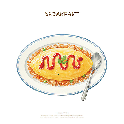 주간 직업 식기 음식 가구 모션 탁자 식사 소스_음식 계란요리 파일형식 아침 오믈렛 밥 케첩 요리 접시 풍경 한식 브런치 준비 먹기 주방 식탁 요리사 PSD 일러스트 국내일러스트 아침식사