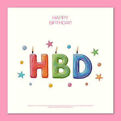 PSD 문자 디자인 기념일 별 컬러 일러스트 촛불 가족 이벤트 장식 파티 기쁨 모임 축하 생일 화려 메시지 생일카드 국내일러스트 자연요소 감정 컨셉 초 관계 카드_감사 파일형식