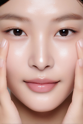 JPG 편집이미지 손 여자 얼굴 자연 미소 화장 뷰티 봄 촉촉함 세수 피부 피부관리 스킨케어 기초화장품 뷰티풀 의료성형뷰티 편집실사 계절 표정 사람 신체부위 청결 화장품 젖음 CG 생태계 파일형식