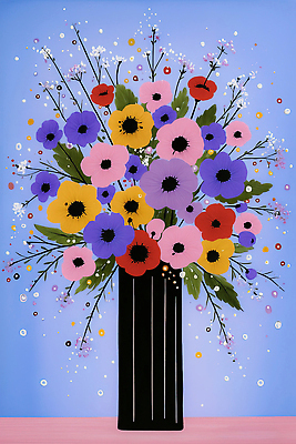 JPG 모양 식물 디자인 꽃 예술 컬러 백그라운드 꽃밭 꽃무늬 일러스트 자연 장식 파란색 꽃병 흐름 배열 그림 장면 뷰티풀 국내일러스트 컨셉 무늬 생태계 파일형식