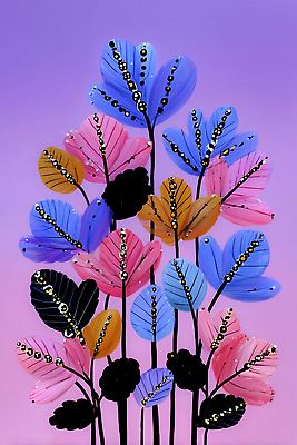 JPG 모양 식물 디자인 예술 줄기 분홍색 컬러 백그라운드 잎 일러스트 자연 장식 친구 보라색 표현 화려 그리기 크기 그림 창작 국내일러스트 컨셉 관계 모션 생태계 파일형식