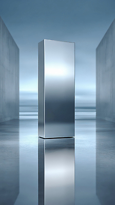 편집이미지 재질 내부 가전제품 파일형식 냉장고 스테인레스 공간 디자인 모던 중앙 벽 바닥 컬러 금속 반사 심플 차가움 실내 이미지편집 JPG