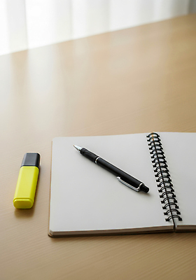 JPG 편집이미지 텍스트 문구용품 조명 노트북 학습 사무실 펜 공책 기록 작업 쓰는 책상 준비 형광펜 나무탁자 편집실사 AI포토 AI콘텐츠 교육 가구 비즈니스 탁자 전자제품 필기구 CG 오브젝트 파일형식