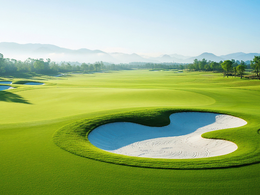 JPG 편집이미지 스포츠 골프 모션 골프장 자연 아침 레저 산 풍경 잔디 파란색 모래사장 운동 햇빛 편집실사 주간 식물 바다 컬러 스포츠시설 건강 태양 구기 CG 생태계 파일형식