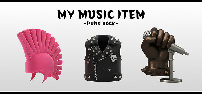 PSD 편집이미지 헤어스타일 옷 패션 음악 장비 마이크 락 펑크 편집3D 음향기기 문화예술 3D 로큰롤 파일형식