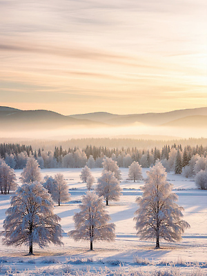 JPG 나무 편집이미지 겨울 자연 하늘 따뜻함 풍경 잔디 빛 차가움 숲 언덕 겨울풍경 편집실사 AI포토 AI콘텐츠 식물 계절 CG 생태계 파일형식