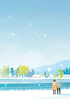 JPG 나무 겨울 일러스트 관계 모션 자연 하늘 바람 날씨 산 함께함 사랑 서기 사람 풍경 강 숲 소중 즐거움 순간 겨울풍경 국내일러스트 자연요소 식물 계절 감정 컨셉 생태계 파일형식