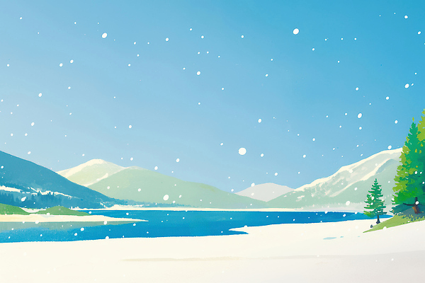 JPG 나무 호수 여행 겨울 일러스트 자연 하늘 아침 산 사람 풍경 일상 태양 소풍 신선 눈송이 숲 그림 오후 청명 풍경화 겨울풍경 국내일러스트 주간 자연요소 식물 계절 눈_날씨 라이프 야외활동 생태계 파일형식