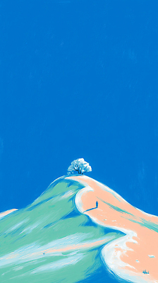 JPG 나무 여유 컬러 패턴 일러스트 자연 하늘 사람 풍경 일상 걷기 환경 고요 산책 시간 언덕 그림 평면 풍경화 국내일러스트 AI일러스트 AI콘텐츠 식물 감정 무늬 모션 휴식 라이프 생태계 파일형식